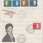 BRD - Beethovenhalle Marken ex Block 2 Schmuck-FDC ESST Bonn 8.9.59