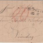 Preussen/Bayern - Münster 1819 L2 Portobrief n. Nürnberg - mit Inhalt