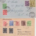 All.Bes./Kontrollrat - 5 Briefe (Ziffer/Arbeiter/Leipziger Messe) n. USA 1946/48
