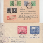 All.Bes./Kontrollrat - 5 Briefe (Ziffer/Arbeiter/Leipziger Messe) n. USA 1946/48