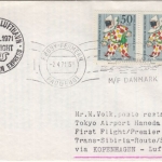 Berlin - 2x50 Pfg. Wofa Schiffspost Rødby Fehmern Zuleitung SAS 1st-Flug 1971