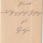 DR - Ichtershausen 2/7 nachverw. Th&T-Stempel Insinuationsdokument n. Gotha 1877