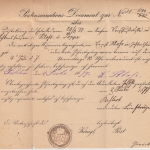 DR - Ichtershausen 2/7 nachverw. Th&T-Stempel Insinuationsdokument n. Gotha 1877