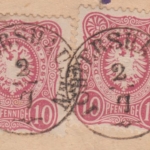 DR - Ichtershausen 2/7 nachverw. Th&T-Stempel Insinuationsdokument n. Gotha 1877