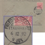 DR - Friedrichsdorf (Taunus) 6.12.92 KOS 10 Pfg. Krone/Adler brief n. Speyer