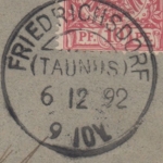 DR - Friedrichsdorf (Taunus) 6.12.92 KOS 10 Pfg. Krone/Adler brief n. Speyer