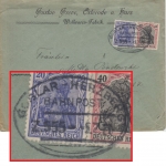 DR - 20+40 Pfg. Germania Bahnpost Goslar - Herzberg Firmenbrief Osterode 1920 n.