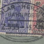 DR - 20+40 Pfg. Germania Bahnpost Goslar - Herzberg Firmenbrief Osterode 1920 n.