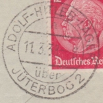 DR - Adolf Hitler Lager über Jüterbog 2 Poststelle I Brief n. Stuttgart 1938