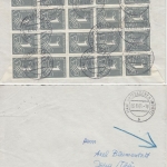 BRD - 1 Pfg. Ziffer Ergänzungswert 20er-Block Brief Unterkochen - Jena 1961