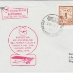 Argentinien - Lufthansa Sonderflug 40 J. Südamerikadienst Buenos Aires FFM 1974
