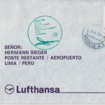 Venezuela - Lufthansa Erstflug Caracas - Lima 1976 Schmuckkuvert
