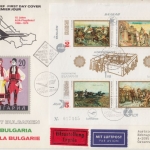 Bulgarien - Flug-Touristik Blockausgabe Schmuck-FDC 3.4.73 Luftpost Eilbrief