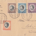 SWA - Coronation King George VI. Satz (8 Werte) FDC Werbeschau Windhoek 1937