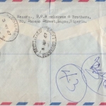 Nigeria - 2x1 Sh. 3 P. Kranich Luftpost Einschreibebrief Idumagbo (Lagos) 1967