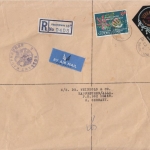 Sierra Leone 15 C. Diamanten Collier ua. Luftpost Einschreibebrief Freetown 1966