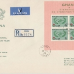 Ghana - International Co-operation Year Schmuck-FDC EST Accra 22.2.65
