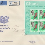 Ghana - National Founders Day +55th Birthday Schmuck-FDC EST Accra 16.11.64