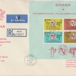 Ghana - Centenary Int. Telecommunication Union ITU Schmuck-FDC EST Accra 22.4.65