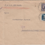 DR-Infla - 2 M.+80 Pfg. By-Abschied/DR Wertbrief Zweibrücken 1921 n.