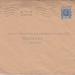 Ceylon - 20 C. Georg V. Brief Colombo - Nürnberg 1930