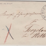 Preussen - Schoenfliess 28/8 K2 Francobrief n. Torgelow b. Stettin ca. 1840/45