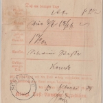 Preussen - Schlochau (13.2.1854) aptierter K2 Aufgabeschein f. Wertbrief