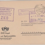DDR - ZKD EMS Niedersaida ü. Marienberg Landpost-Ra2 Brief n. Marienberg 1963