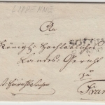 Preussen - Lippehne L1 undatierte Briefhülle n. Frankfurt a/O. - selten!