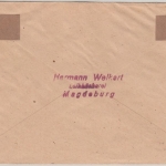 All.Bes./Kontrollrat 84 Pfg. Ziffer u.a. Einschreiben Rückschein Magedeburg 1947