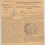 All.Bes./Kontrollrat - 2x45 Pfg. Ziffer Paketkarte Bad Wiessee Putzbrunn 1948