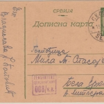 Dt. Bes. Serbien - 1,50 Din. Karadzic Ganzsache Seleuš 1943 Zensur