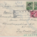 Dt. Bes. Serbien - 2x1+2 Din. König Peter Zensurbrief Belgrad - Berlin 1942