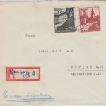 Gen.Gouv. Polen - 24+60 Gr. Bauwerke Einschreibebrief Krakau 5 - Berlin 1941