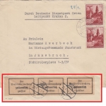 Gen.Gouv. Polen 2x24 Gr Bauwerke Brief Miechow Innsbruck 1941 Devisenzensur Wien