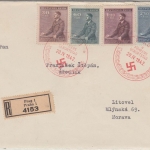 Böhmen & Mähren - 53. Geburtstag AH Satz Einschreibebrief/FDC ESST Prag 1942