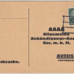 Böhmen & Mähren - Graber 14. NOV 1938 Notstempel Karte n. Aussig