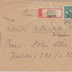 Böhmen & Mähren - 4,20 K. AH Einschreibebrief Budweis - Prag 10.2.45