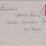 Sudetenland - Buchau 1938 Befreiungsstempel Brief n. Untersandau b. Eger