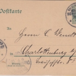 DR MSP No.44 SMS Tiger Ganzsache (Hapag Dampfer Silvia) n. Charlottenburg 1.8.05