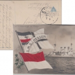 DR - MSP No. 83 SMS Kaiserin AK SMS Hessen n. Berlin 1916