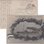 DR - MSP No. 83 SMS Kaiserin AK SMS Frauenlob n. Berlin 1916