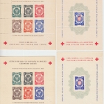 Polen - Dachau Allach Polish Red Cross 4 Blöcke gez./ungez. postfrisch 1945