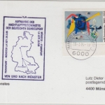 BRD 60 Pfg. 100. Geb. Baumeister Bogenecke FORMNUMMER Luftpostkarte FFM 1989