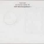 BRD 60 Pfg. 100. Geb. Baumeister Bogenecke FORMNUMMER Luftpostkarte FFM 1989