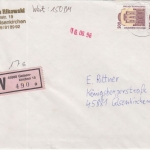 BRD - 2x500 Pfg. SWK Orts-Wertbrief Gelsenkirchen 1996