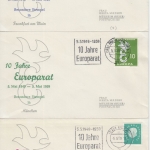 BRD - 10 Jahre Europarat 1949-1959 Masch.-SST Bonn München Frankfurt Hamburg