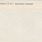 Grönland 4x30 Ö. Thule Knud Rasmussen u.a. Luftpostbrief n. USA Egedesminde 1966
