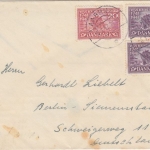 Dänemark - 2x10+20 Ö. Vitus Bering Zensurbrief Aarhus - Berlin 1942