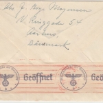Dänemark - 2x10+20 Ö. Vitus Bering Zensurbrief Aarhus - Berlin 1942